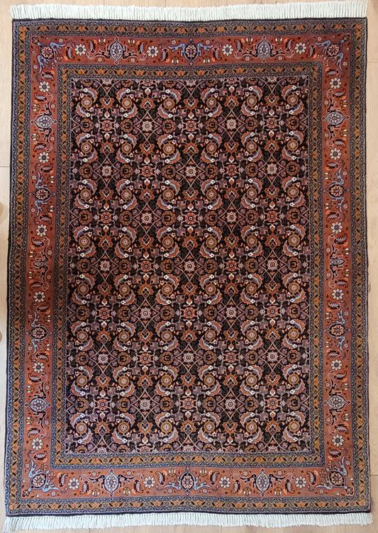 Täbriz Teppich Korkwolle mit Seide feine Knüpfung Allover Muster