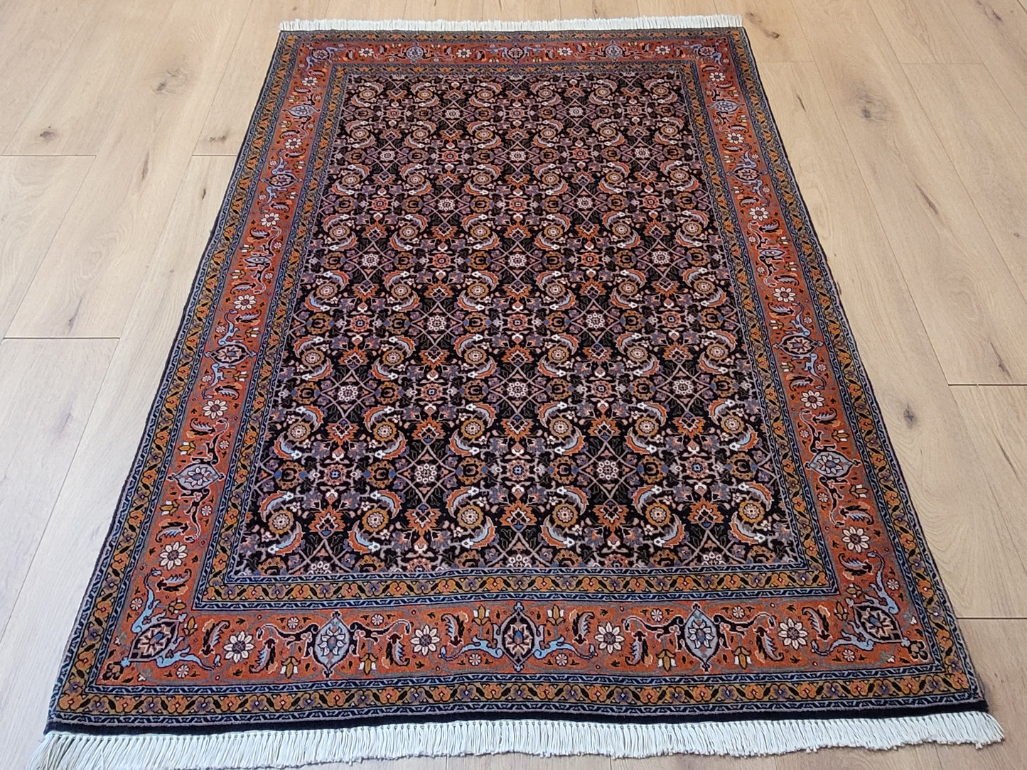 Täbriz Teppich Korkwolle mit Seide feine Knüpfung Allover Muster