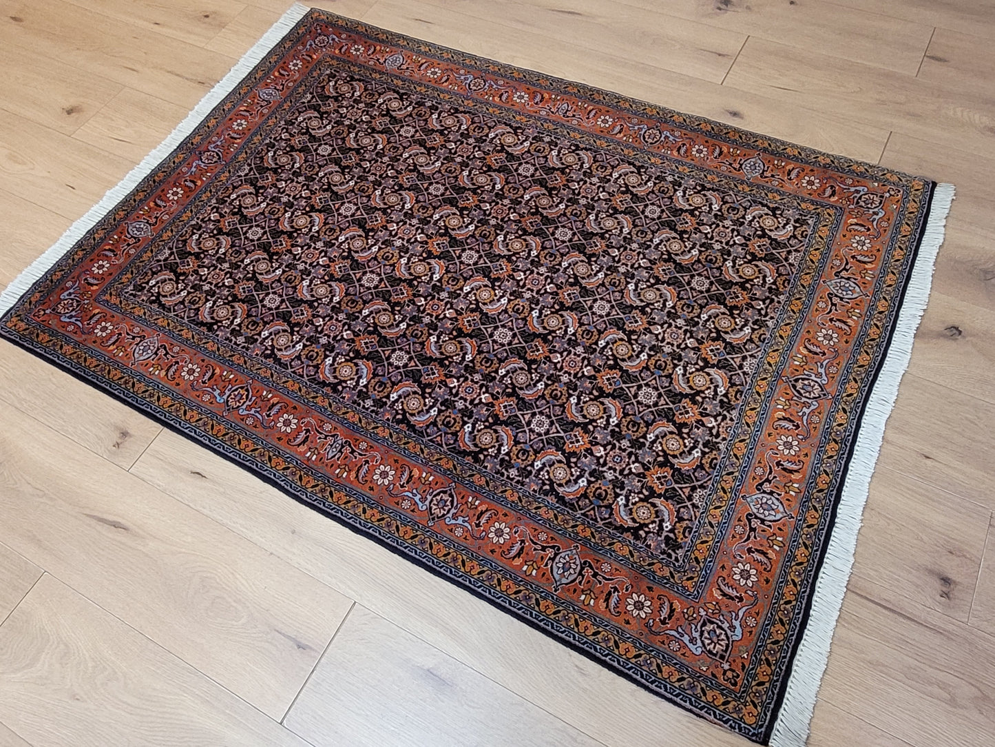 Täbriz Teppich Korkwolle mit Seide feine Knüpfung Allover Muster