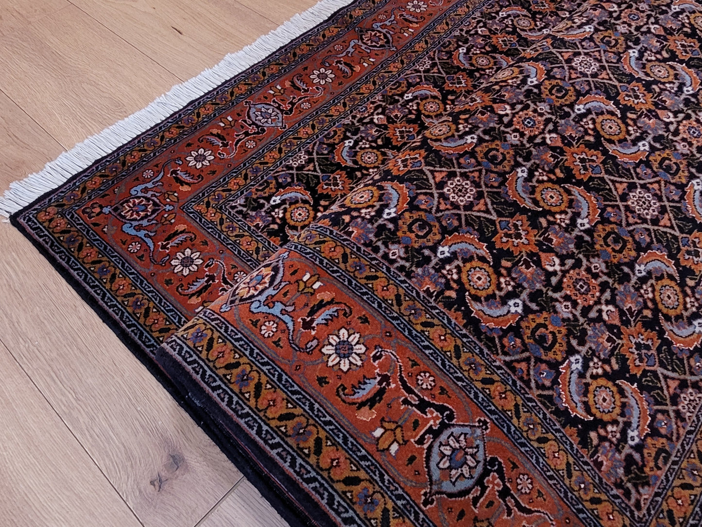 Täbriz Teppich Korkwolle mit Seide feine Knüpfung Allover Muster