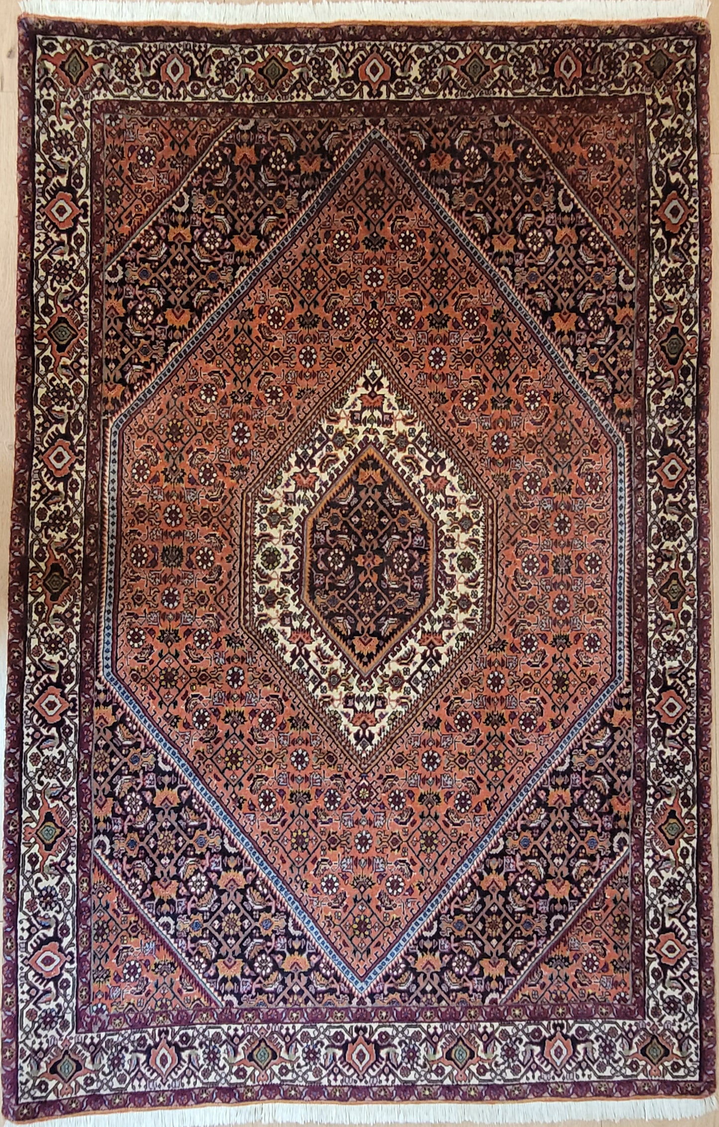 Bidjar Teppich Korkwolle kräftige Knüpfung mit Medaillon