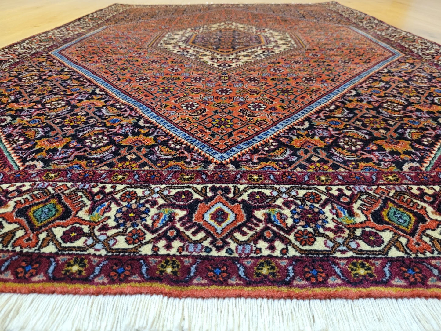 Bidjar Teppich Korkwolle kräftige Knüpfung mit Medaillon