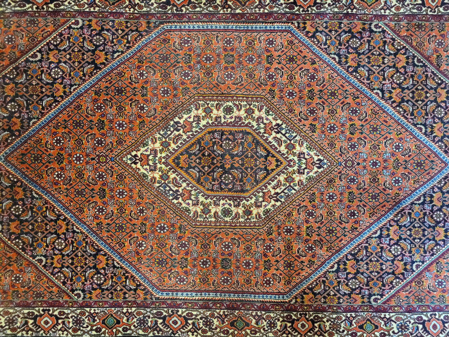 Bidjar Teppich Korkwolle kräftige Knüpfung mit Medaillon