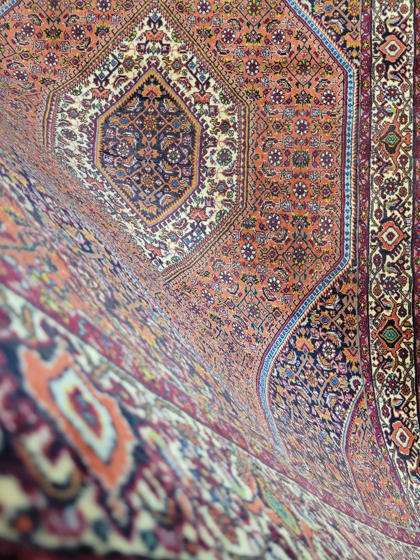 Bidjar Teppich Korkwolle kräftige Knüpfung mit Medaillon