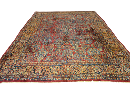 Perserteppich Orientteppich Handgeknüpfter Teppich Sarough 360x260cm