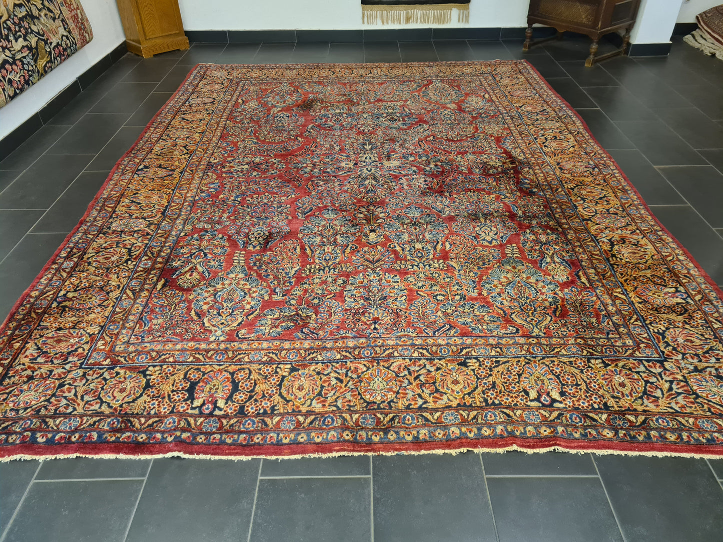 Perserteppich Orientteppich Handgeknüpfter Teppich Sarough 360x260cm