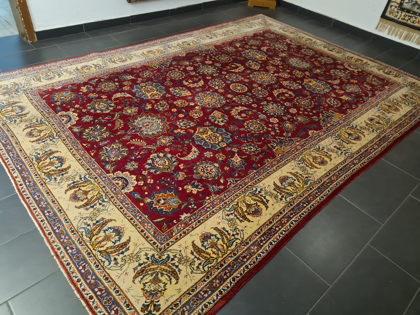 Perserteppich Orientteppich Handgeknüpfter Teppich Keshan 385x265cm