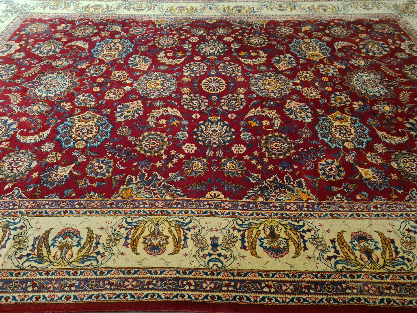 Perserteppich Orientteppich Handgeknüpfter Teppich Keshan 385x265cm