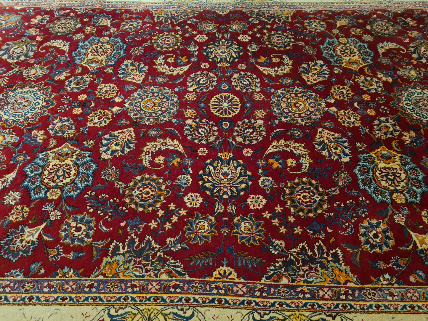 Perserteppich Orientteppich Handgeknüpfter Teppich Keshan 385x265cm