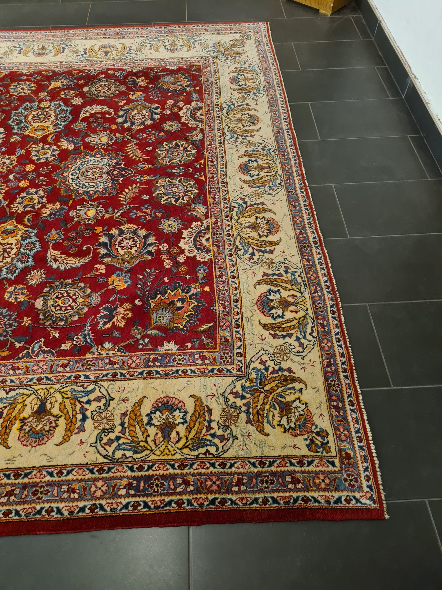 Perserteppich Orientteppich Handgeknüpfter Teppich Keshan 385x265cm