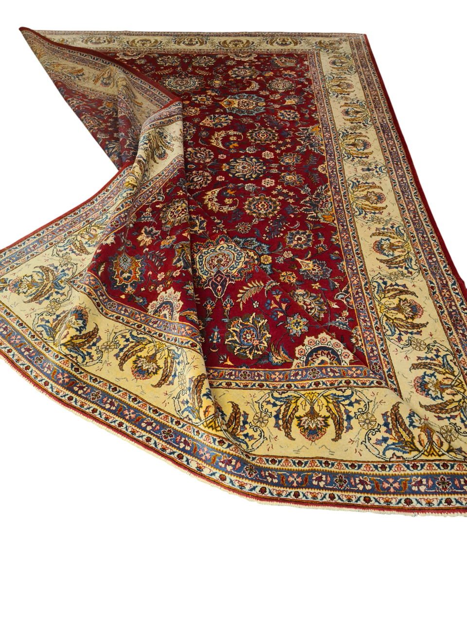 Perserteppich Orientteppich Handgeknüpfter Teppich Keshan 385x265cm