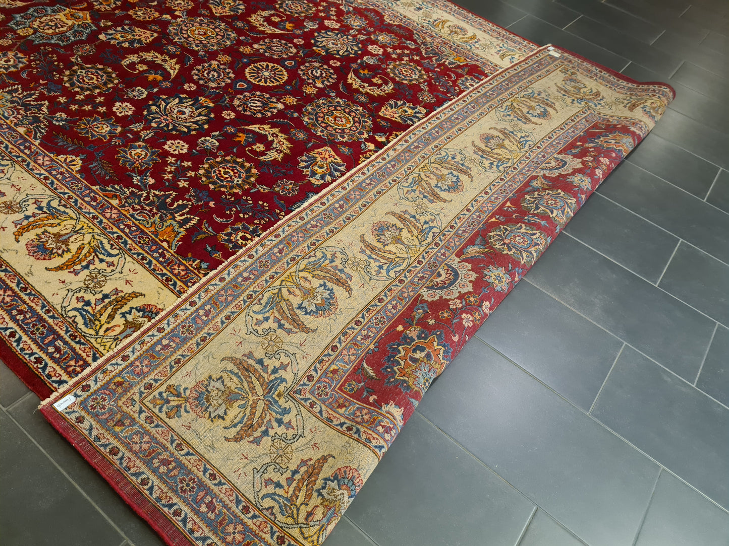 Perserteppich Orientteppich Handgeknüpfter Teppich Keshan 385x265cm