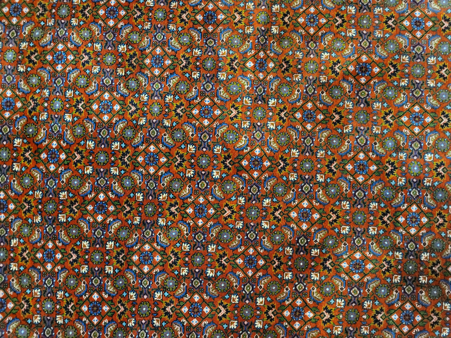 Bidjar Teppich Korkwolle Allover Blütenmuster feine Knüpfkunst