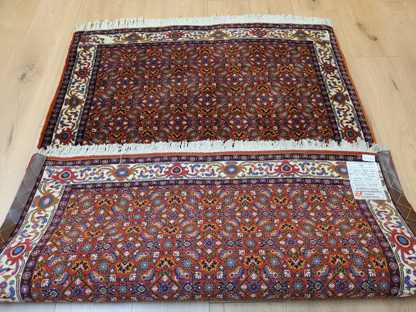 Bidjar Teppich Korkwolle Allover Blütenmuster feine Knüpfkunst