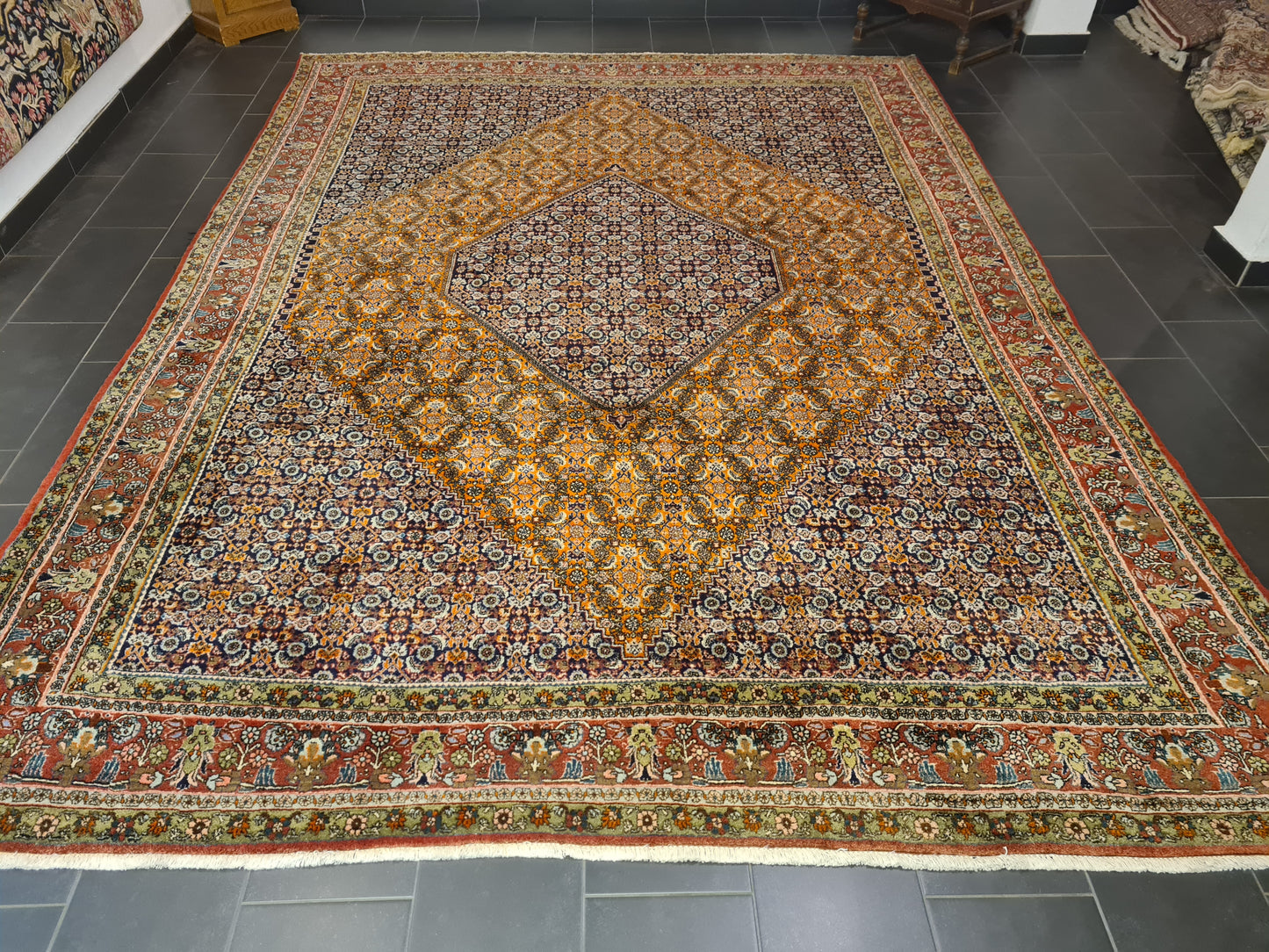 Perserteppich Orientteppich Handgeknüpfter Teppich Bidjar 400x300cm