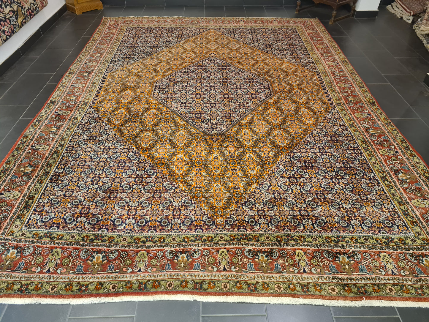 Perserteppich Orientteppich Handgeknüpfter Teppich Bidjar 400x300cm