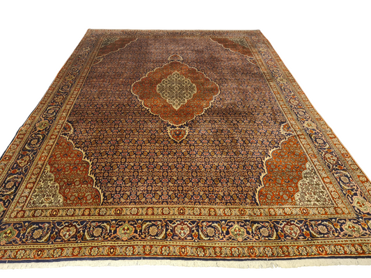 Perserteppich Orientteppich Handgeknüpfter Teppich Bidjar 415x300cm