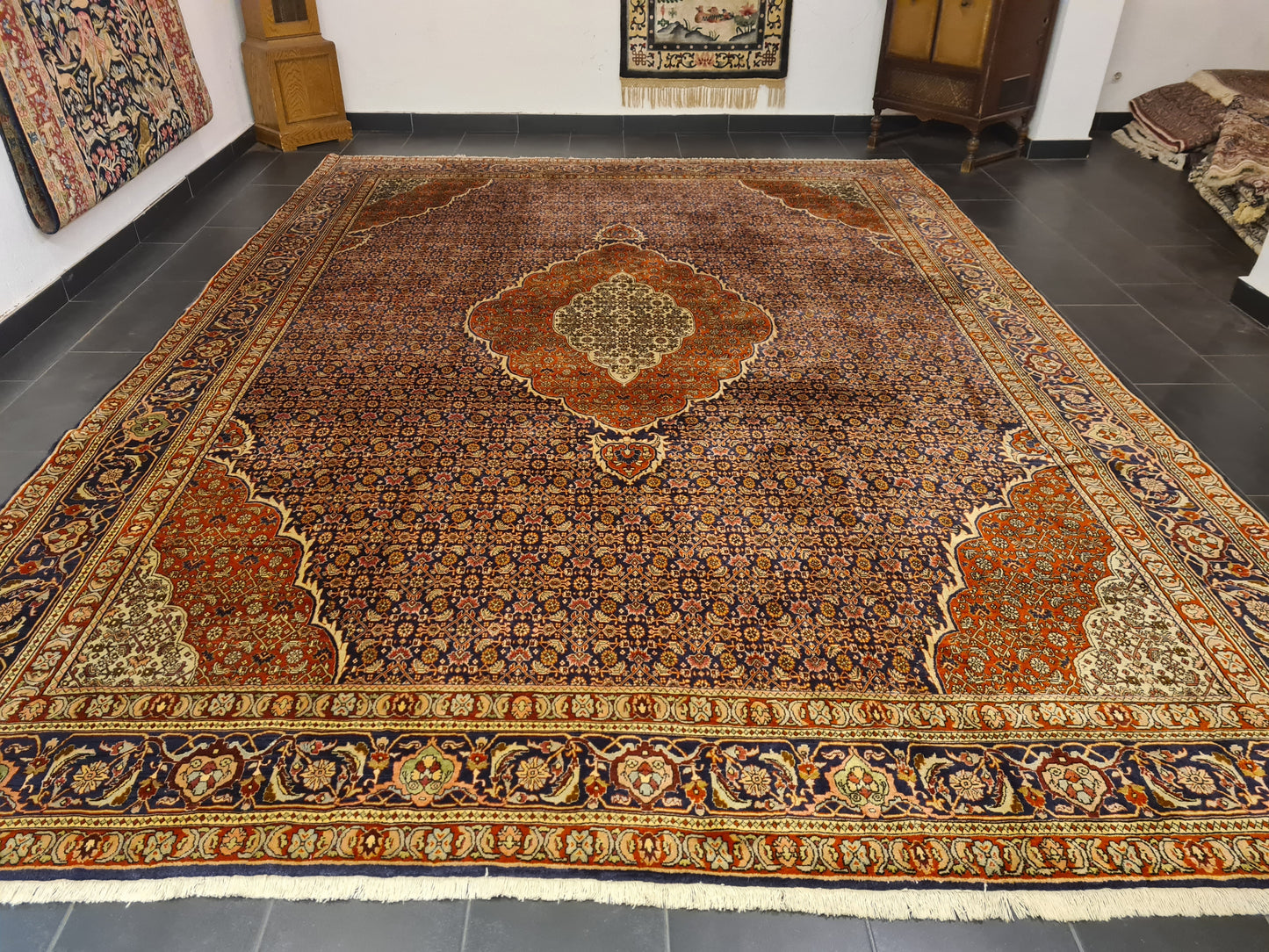 Perserteppich Orientteppich Handgeknüpfter Teppich Bidjar 415x300cm