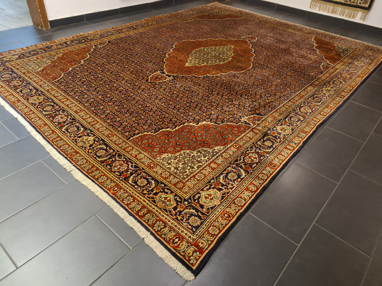 Perserteppich Orientteppich Handgeknüpfter Teppich Bidjar 415x300cm