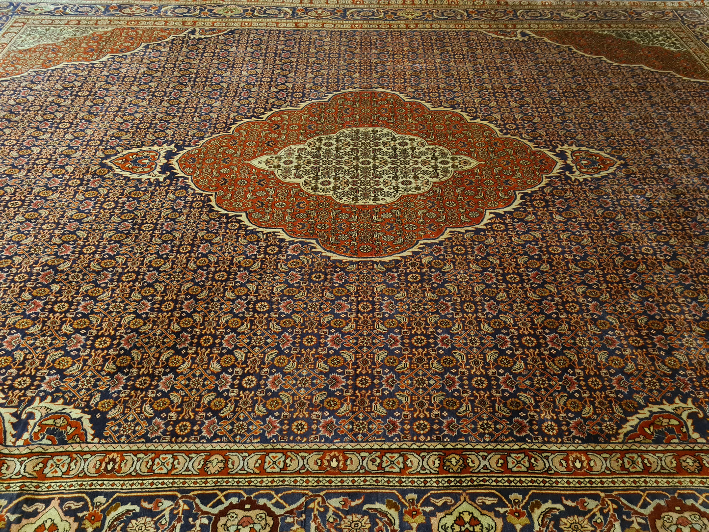 Perserteppich Orientteppich Handgeknüpfter Teppich Bidjar 415x300cm