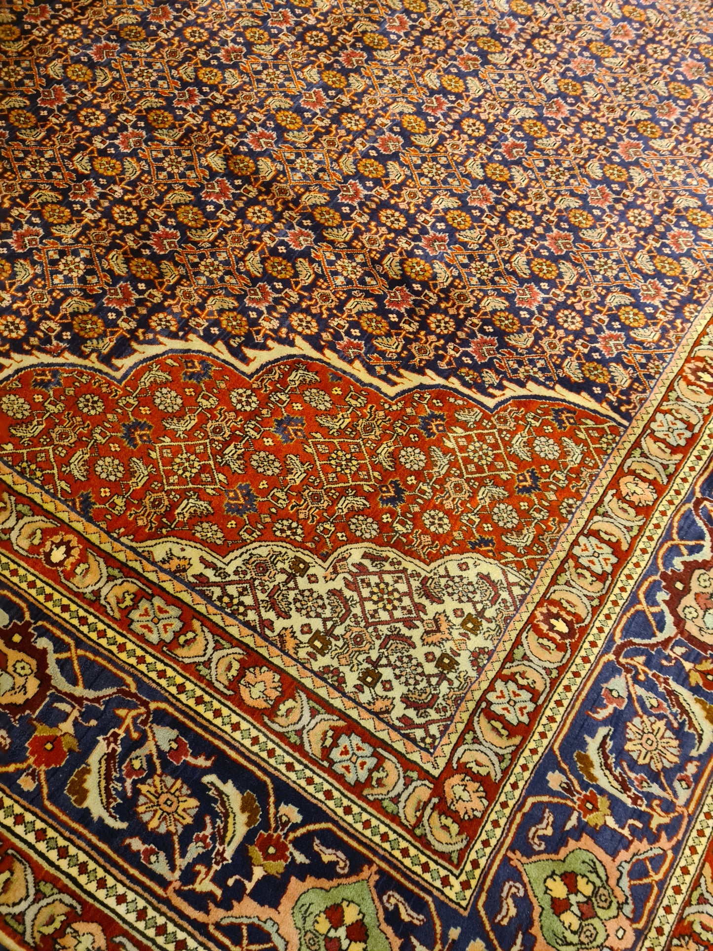 Perserteppich Orientteppich Handgeknüpfter Teppich Bidjar 415x300cm