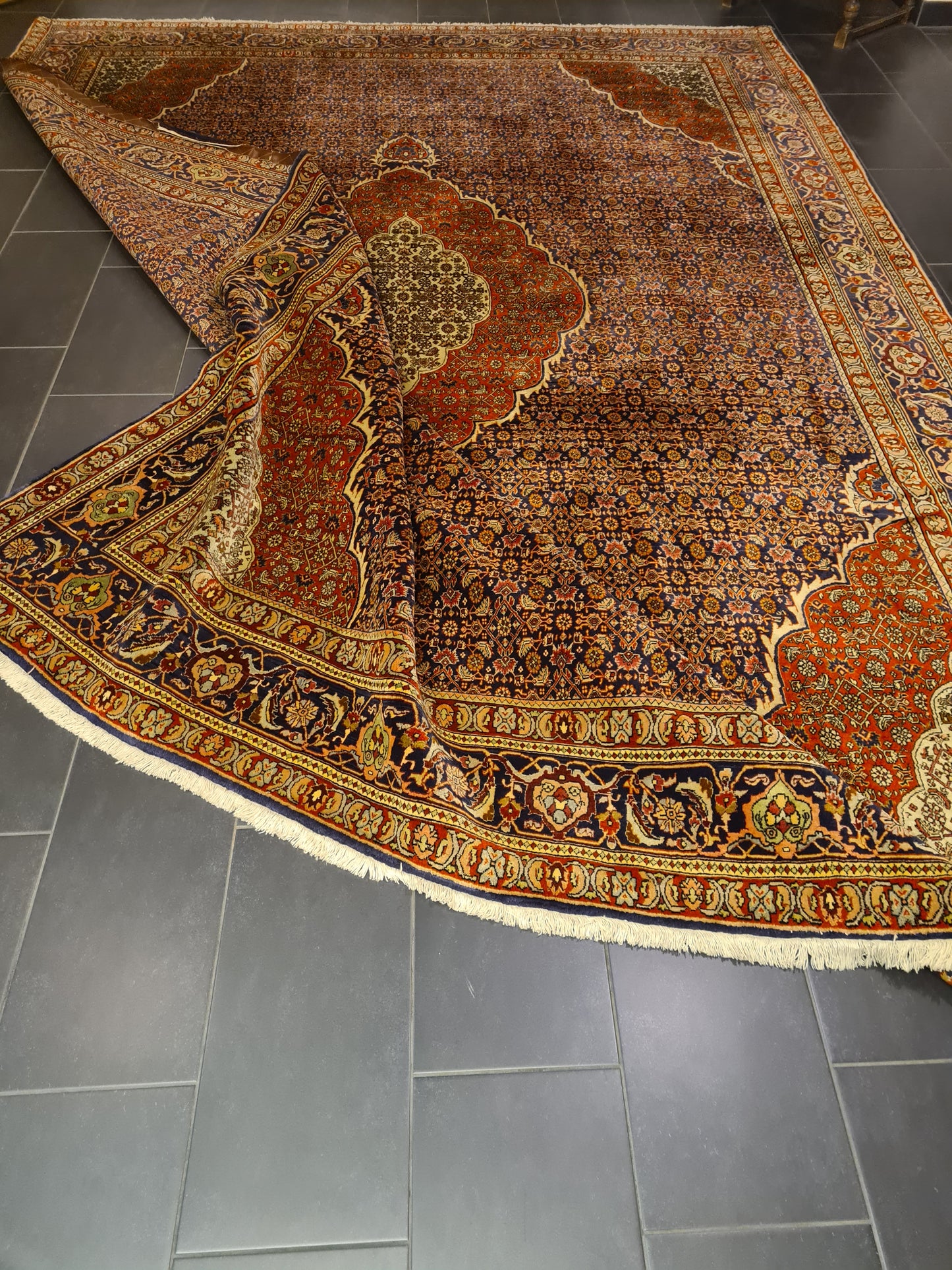 Perserteppich Orientteppich Handgeknüpfter Teppich Bidjar 415x300cm