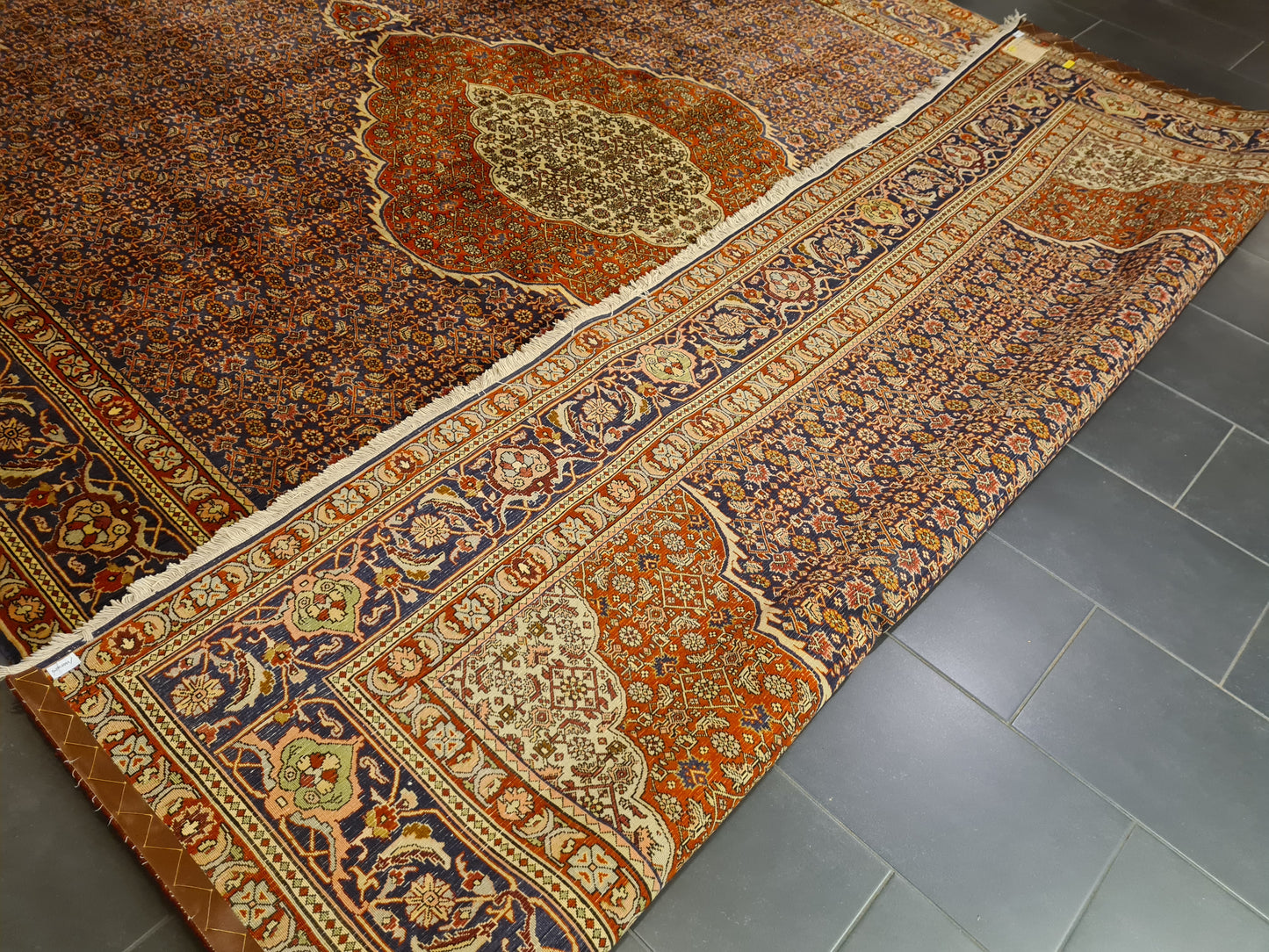 Perserteppich Orientteppich Handgeknüpfter Teppich Bidjar 415x300cm