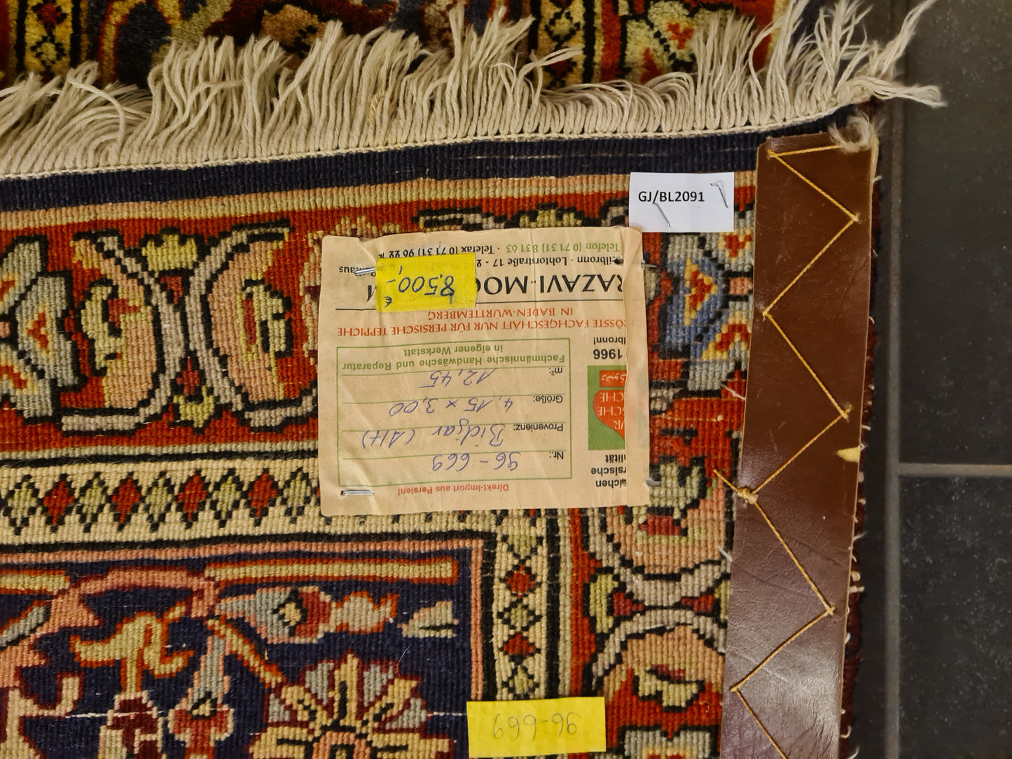 Perserteppich Orientteppich Handgeknüpfter Teppich Bidjar 415x300cm