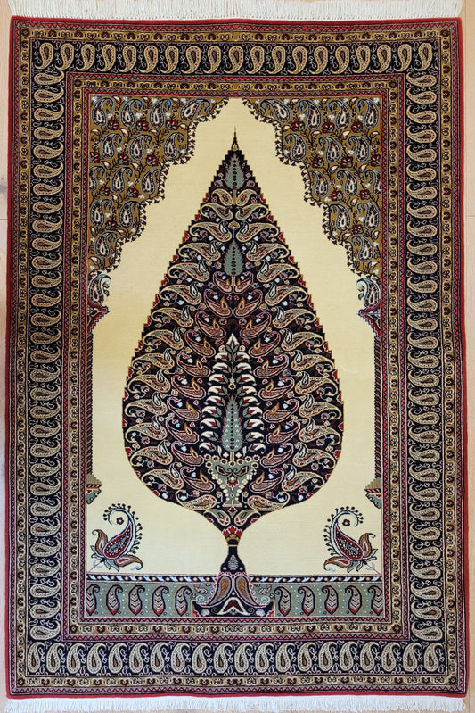 Ghom Teppich Korkwolle Baum des Lebens feine Knüpfung