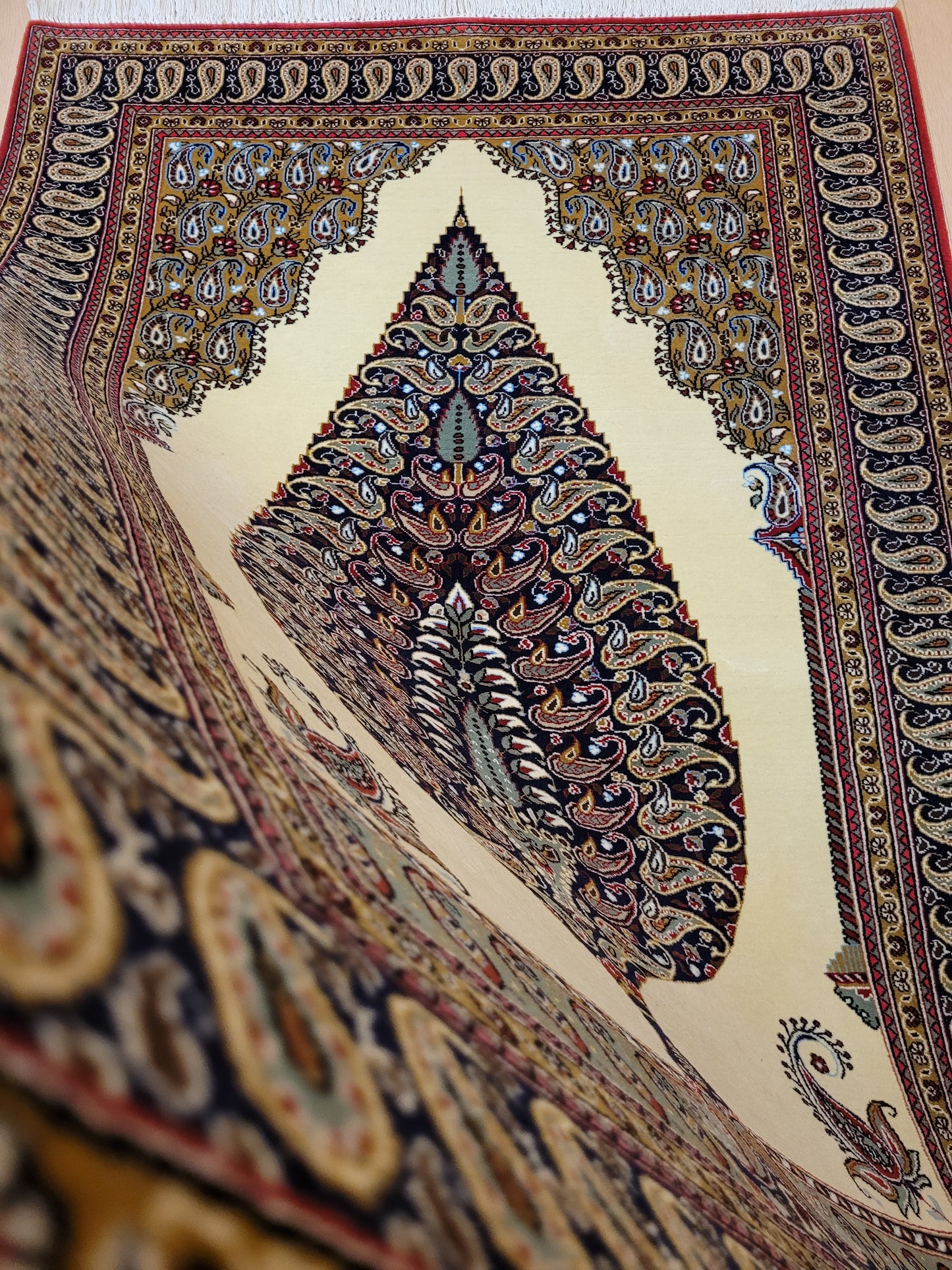 Ghom Teppich Korkwolle Baum des Lebens feine Knüpfung