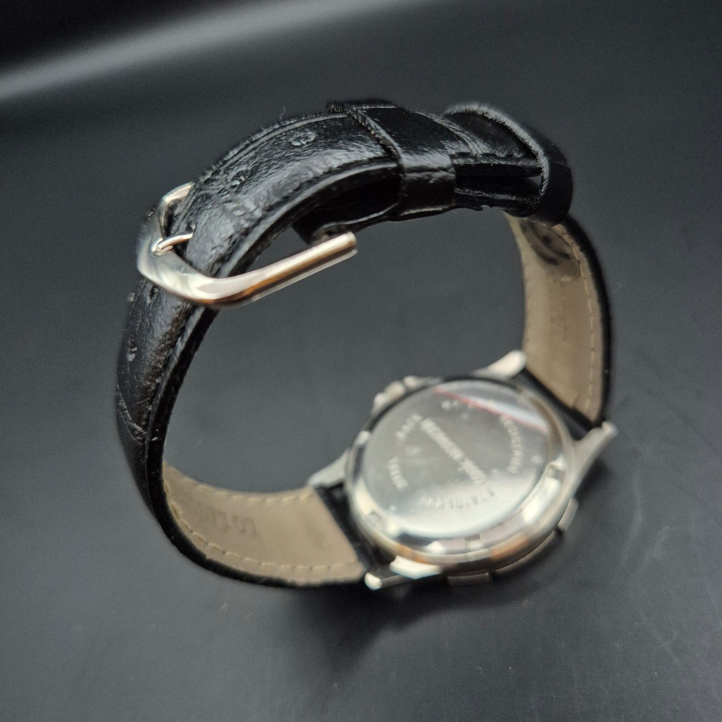 Sportliche Mark Morrison Herren Uhr – Schwarzes Lederband & Taucherstil