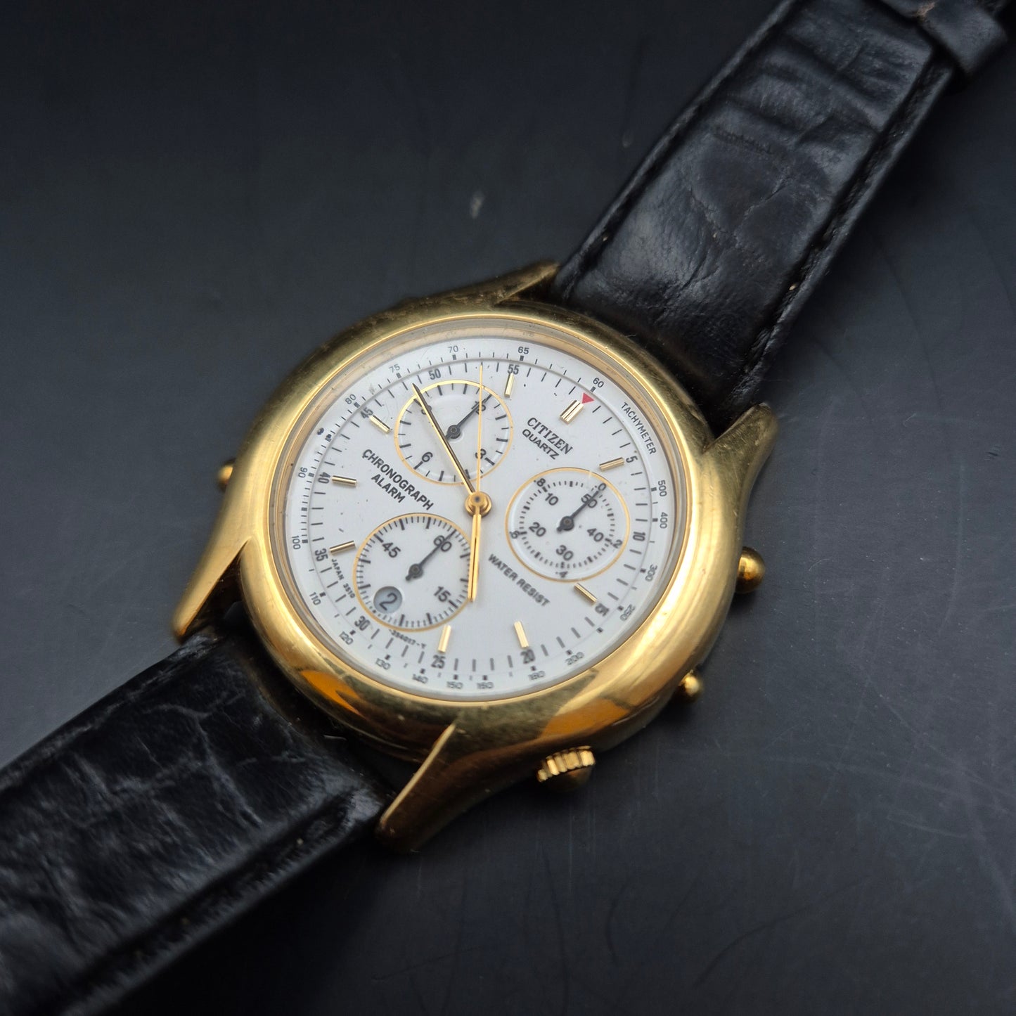 Citizen Herren Uhr – Chronograph im goldfarbenen Gehäuse (defekt)