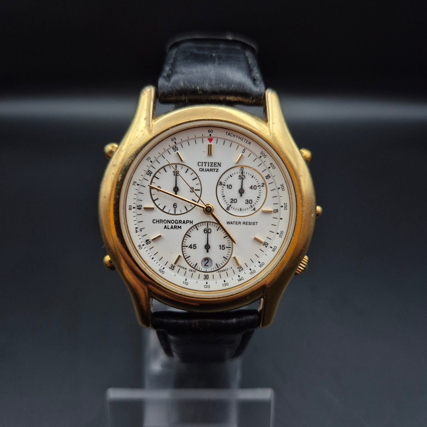 Citizen Herren Uhr – Chronograph im goldfarbenen Gehäuse (defekt)