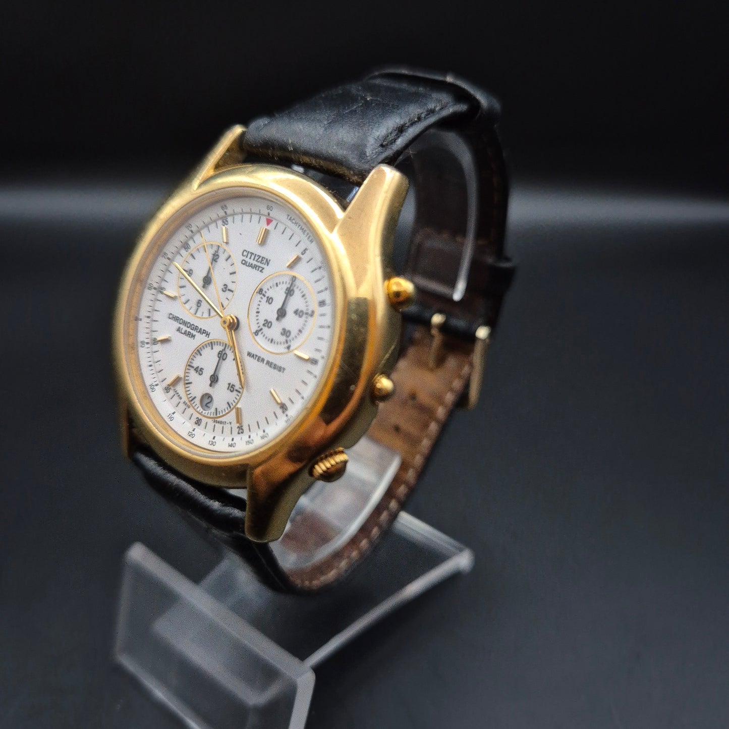 Citizen Herren Uhr – Chronograph im goldfarbenen Gehäuse (defekt)