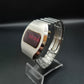 Retro LED Digital Herren Uhr – Edelstahlgehäuse mit Vintage-Charme