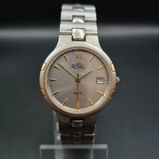 Royal Herren Uhr – Klassische Edelstahl Quarzuhr mit Datumsanzeige