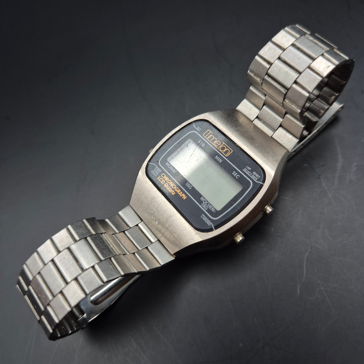 Vintage Timeon Herren Uhr – Digital Chronograph LCD Quarz