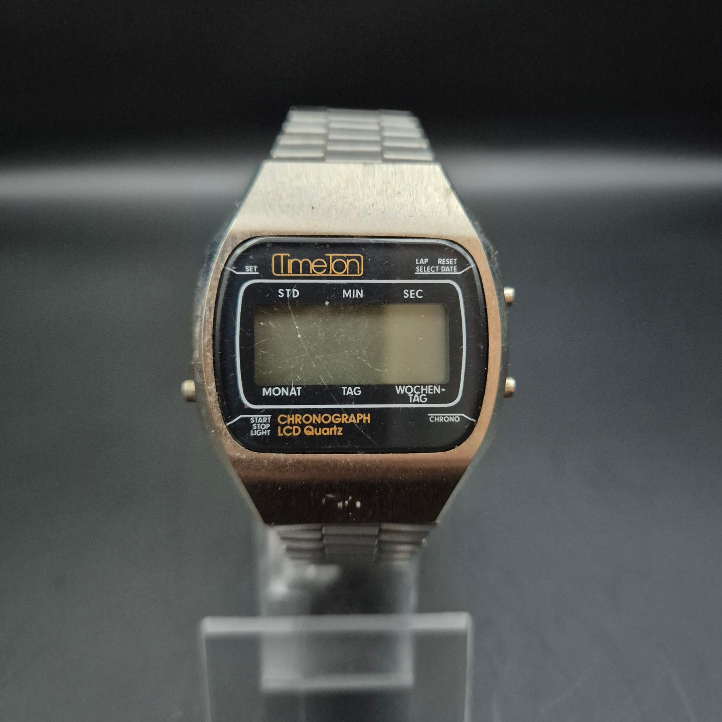Vintage Timeon Herren Uhr – Digital Chronograph LCD Quarz