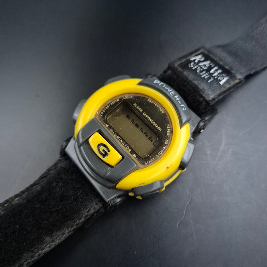 Power-G Herren Uhr – Digitale Sportuhr mit gelbem Gehäuse