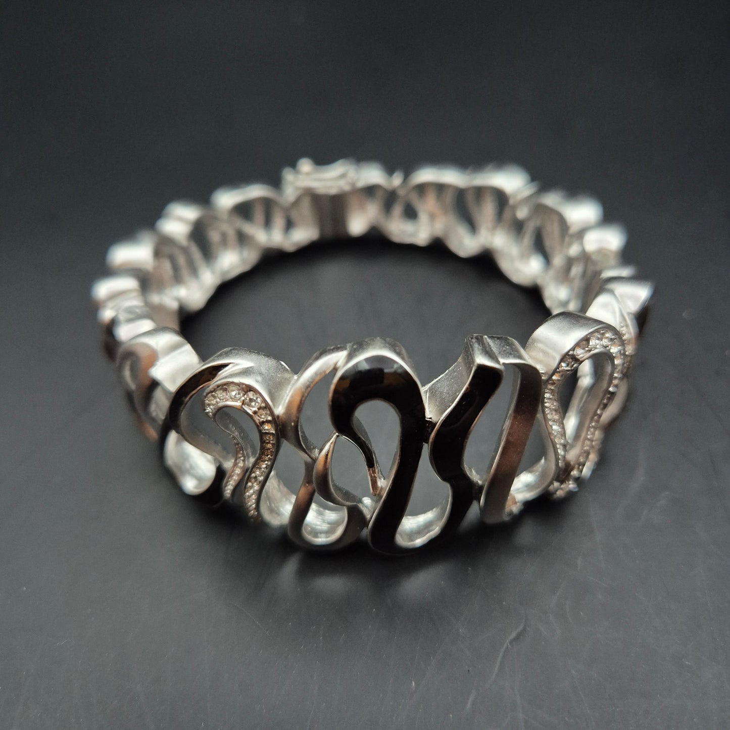 Elegantes Damen Armband – Silberfarben mit Strassbesatz