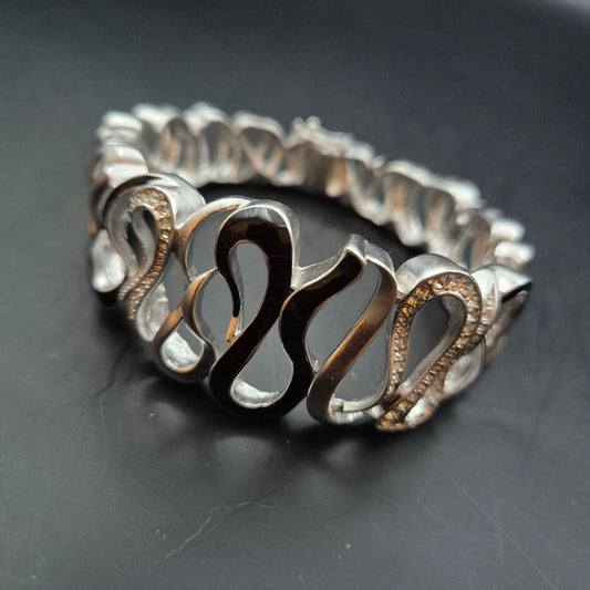 Elegantes Damen Armband – Silberfarben mit Strassbesatz