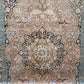 Kaschmir Ghom Seidenteppich Medaillon florales Design