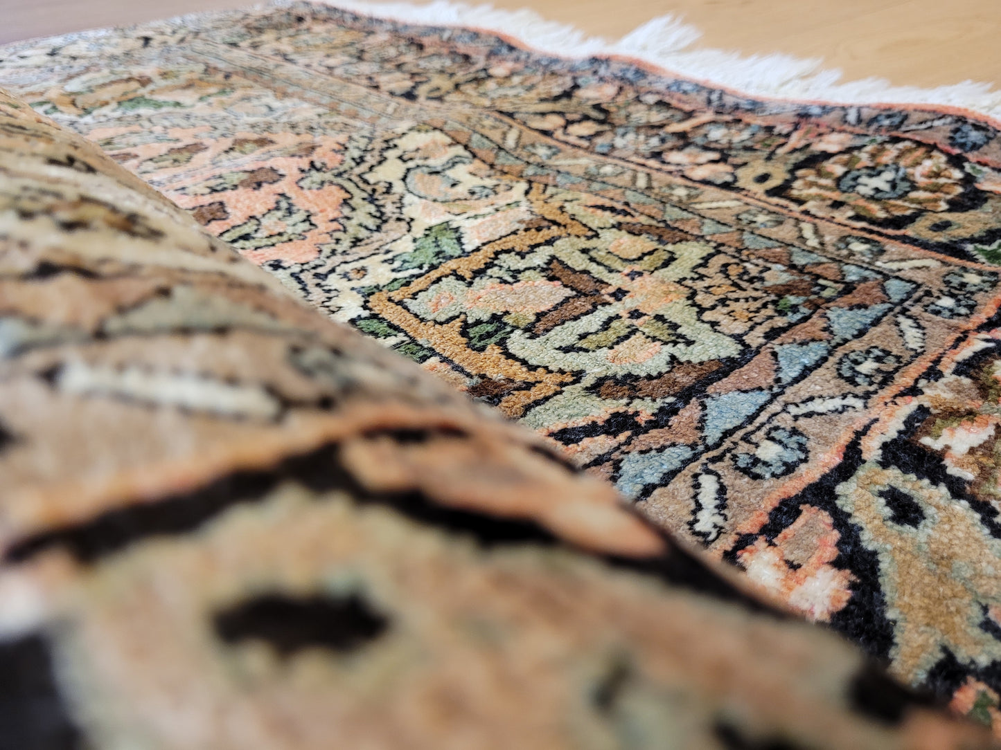 Kaschmir Ghom Seidenteppich Lebensbaum feine Knüpfung