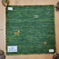 Gabbeh Teppich Wolle grün mit Tiermotiv quadratisch