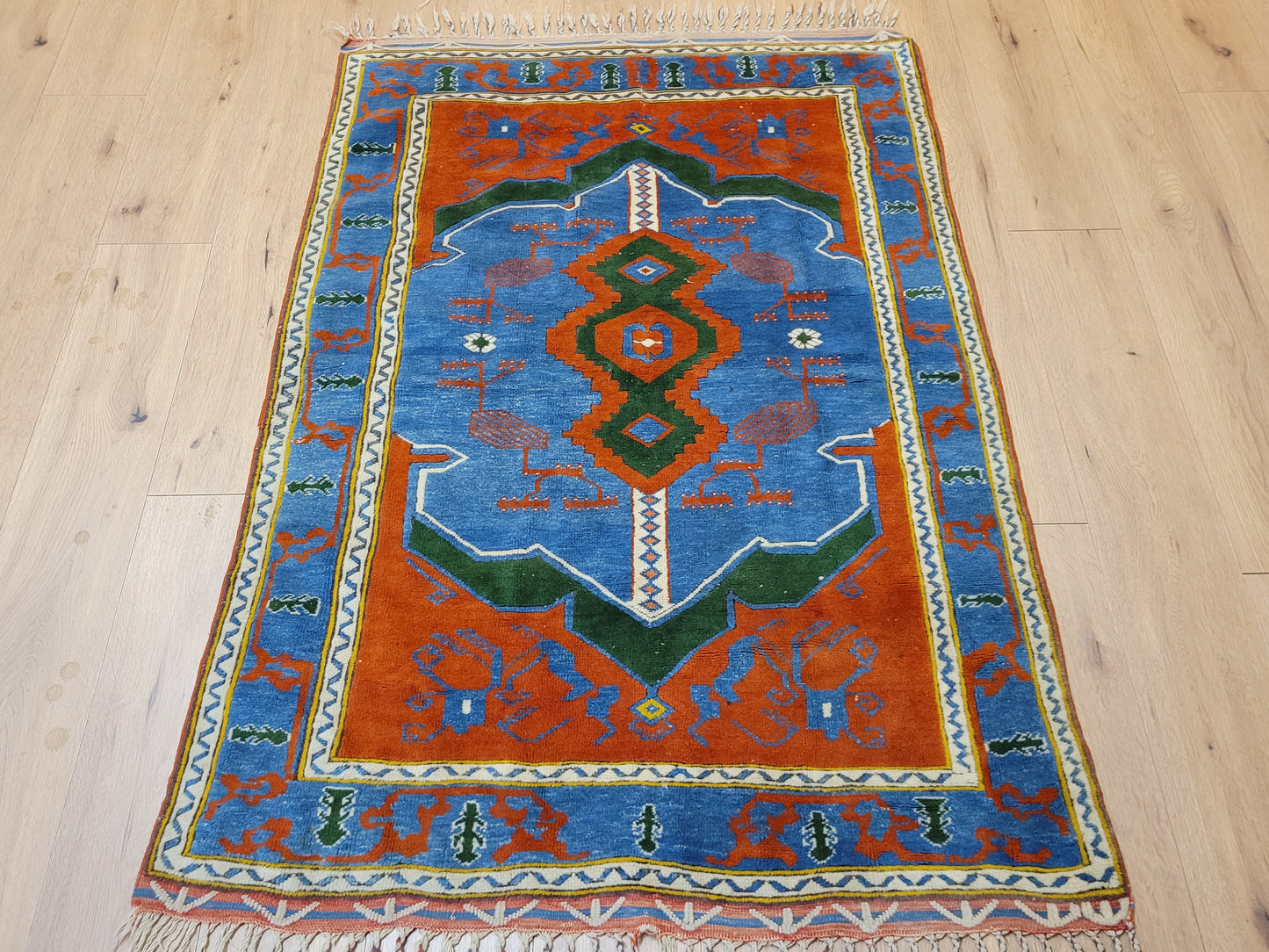 Kazak Teppich Wolle geometrisches Medaillon traditionell