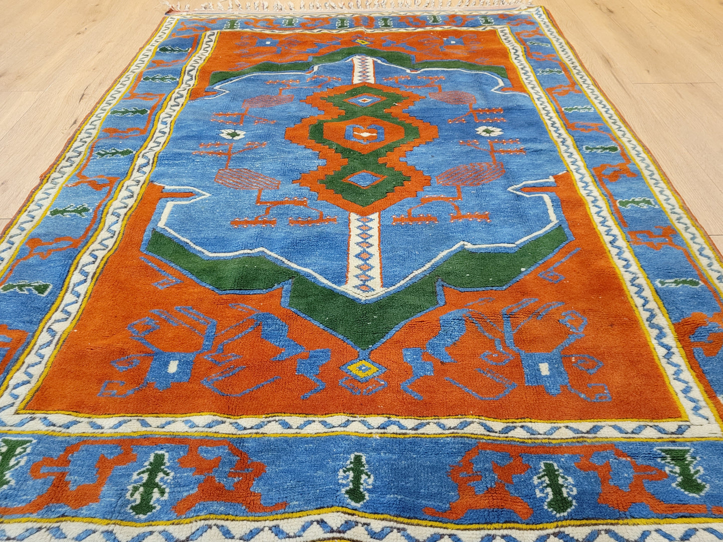 Kazak Teppich Wolle geometrisches Medaillon traditionell