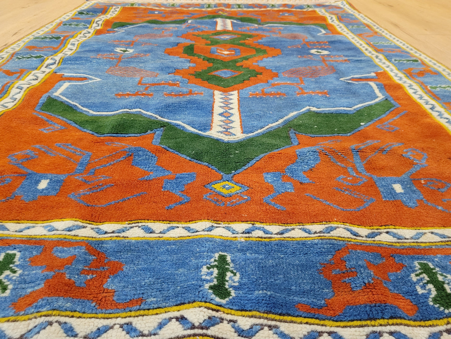 Kazak Teppich Wolle geometrisches Medaillon traditionell