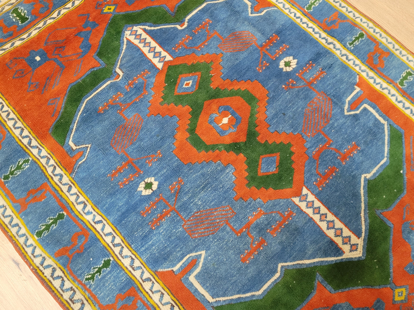 Kazak Teppich Wolle geometrisches Medaillon traditionell