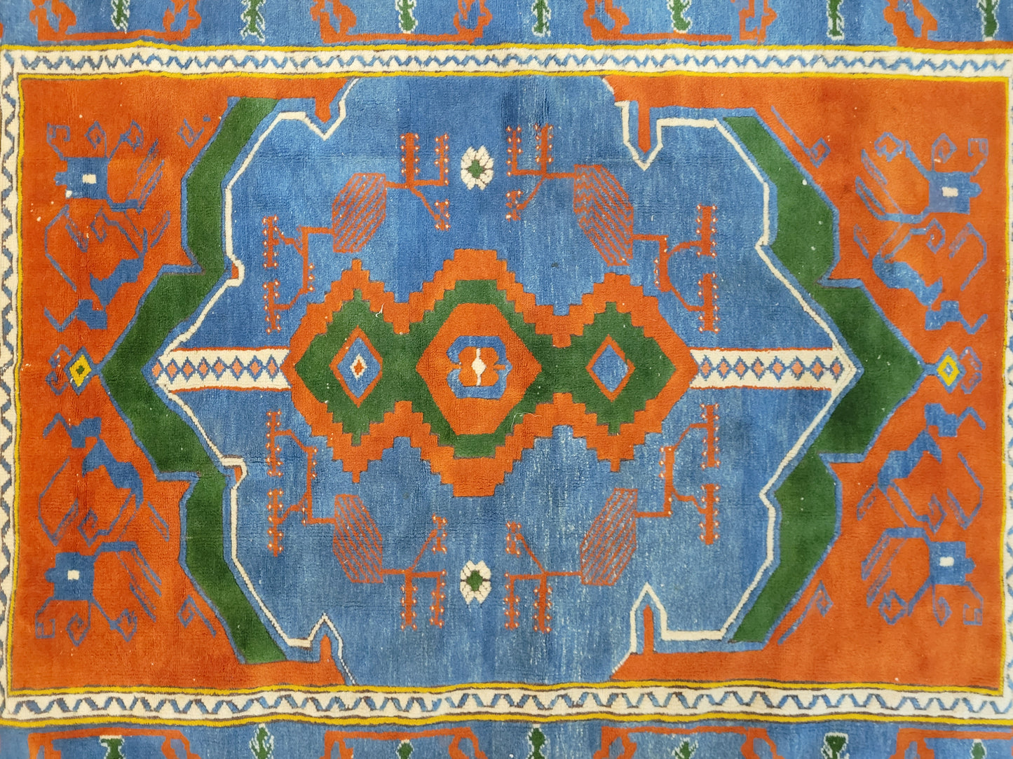 Kazak Teppich Wolle geometrisches Medaillon traditionell