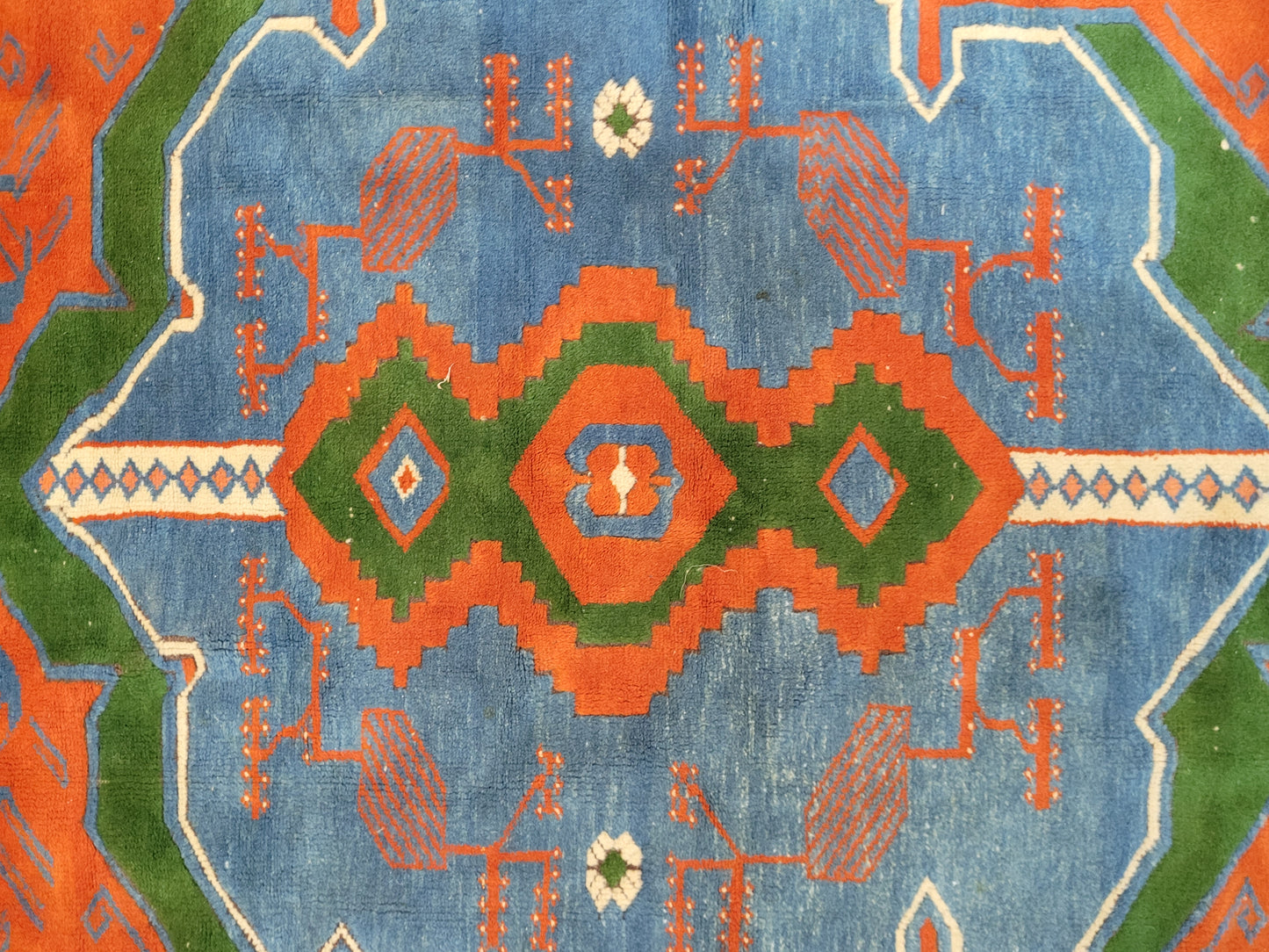 Kazak Teppich Wolle geometrisches Medaillon traditionell